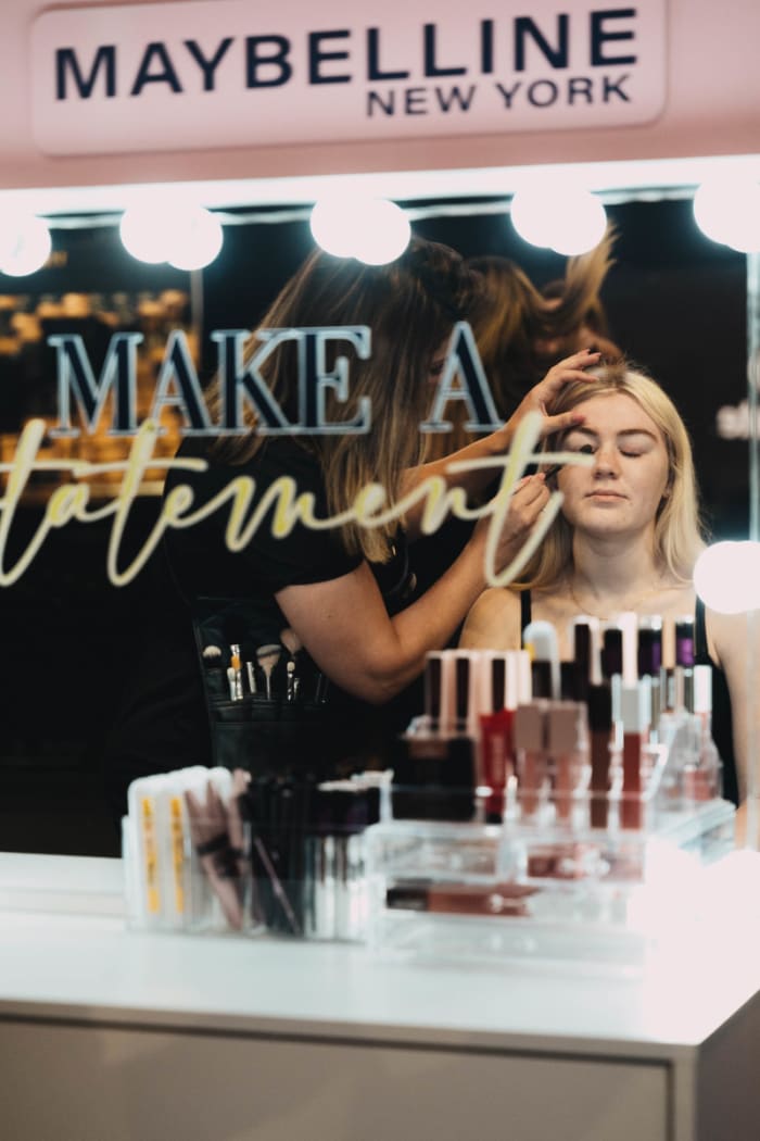 Maybelline beauty bar.